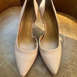 Elegant Nude Pointed Toe Heels